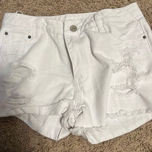 white jean shorts size 27